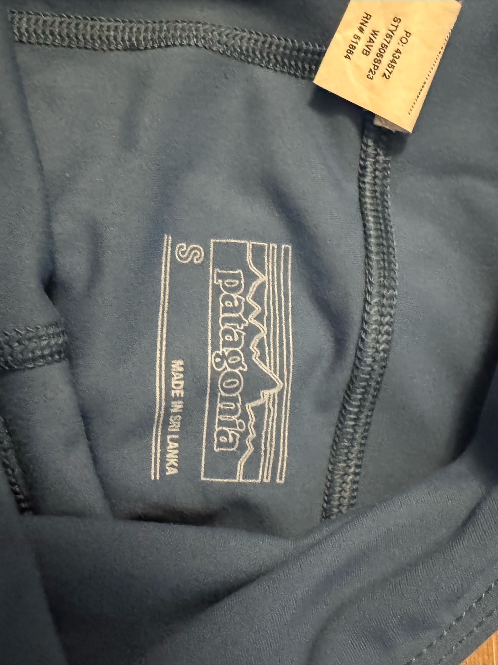 Patagonia Slate Blue High-Rise Bike Shorts with Side Pockets - Picture 4 of 4